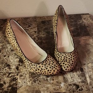 Banana Republic cheetah print wedge pumps